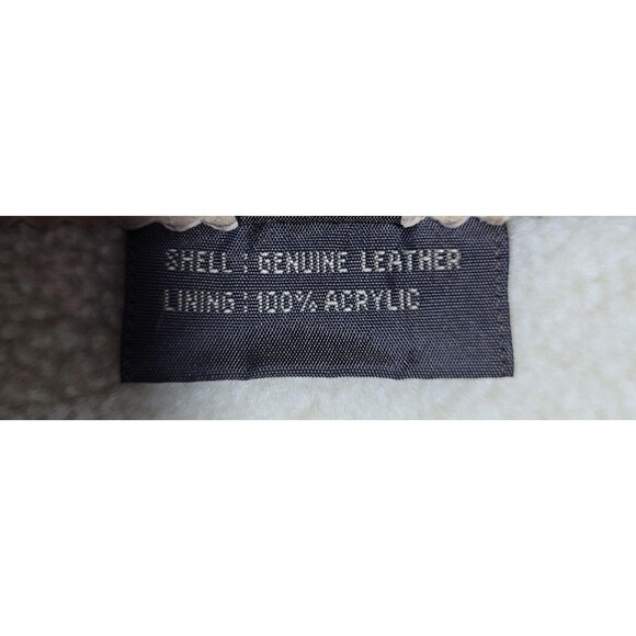 Guess Coat Womens Small Beige Genuine Leather Shearling Long Overcoat Lined - Picture 15 of 16